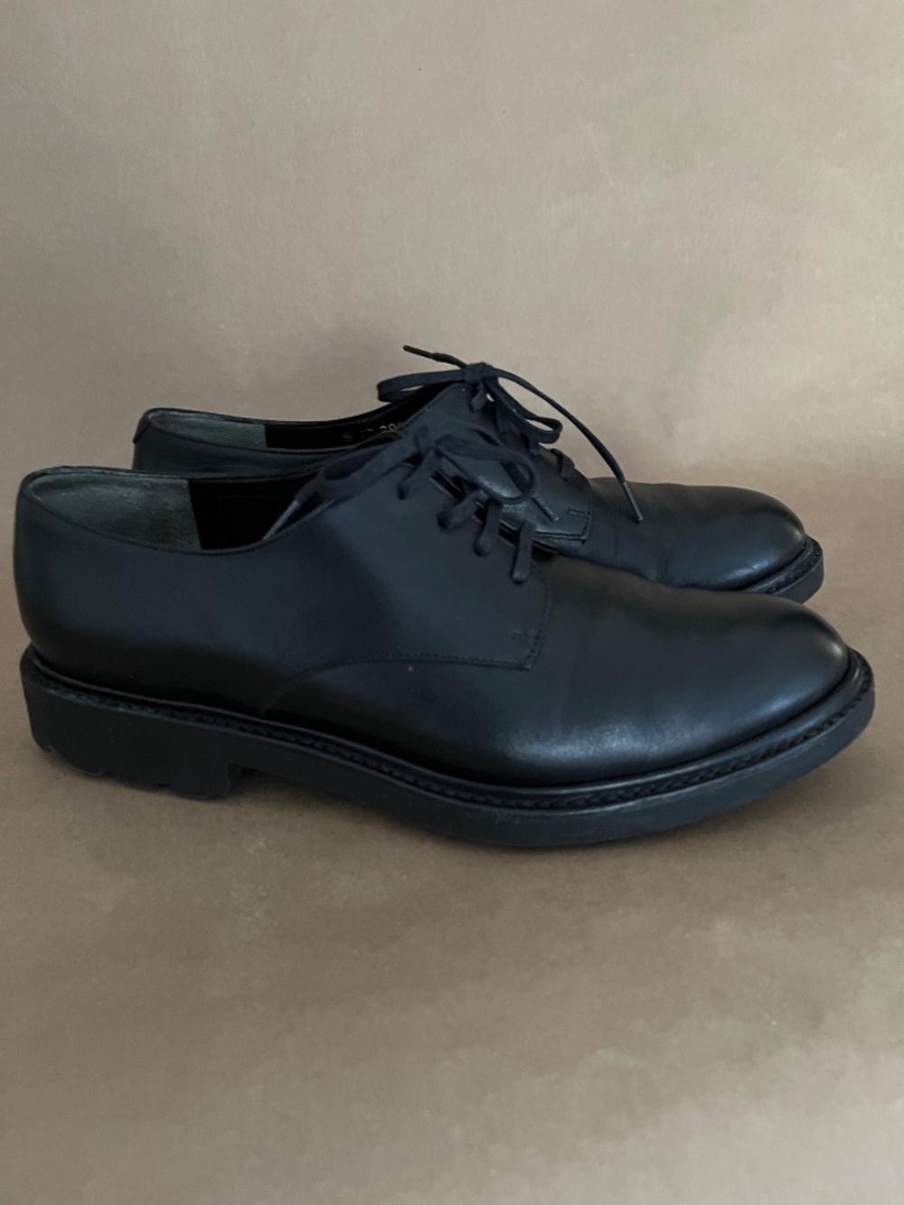 Robert Clergerie black leather Oxford with rubber sole 38 EU